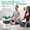Air purifier with sleep mode, 3-stage filtration, for spaces up to 1300 sq. ft., ideal for home or office use.