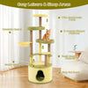 Multi-level green avocado cat tree with cozy platforms, scratching posts, and detachable cushion for playful lounging.