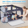 Large baby playpen with breathable mesh and zipper gate, perfect for toddlers to crawl and play safely indoors or.