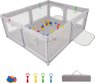 Costway Large Baby Playpen Pull Rings Ocean Balls 20398347 New