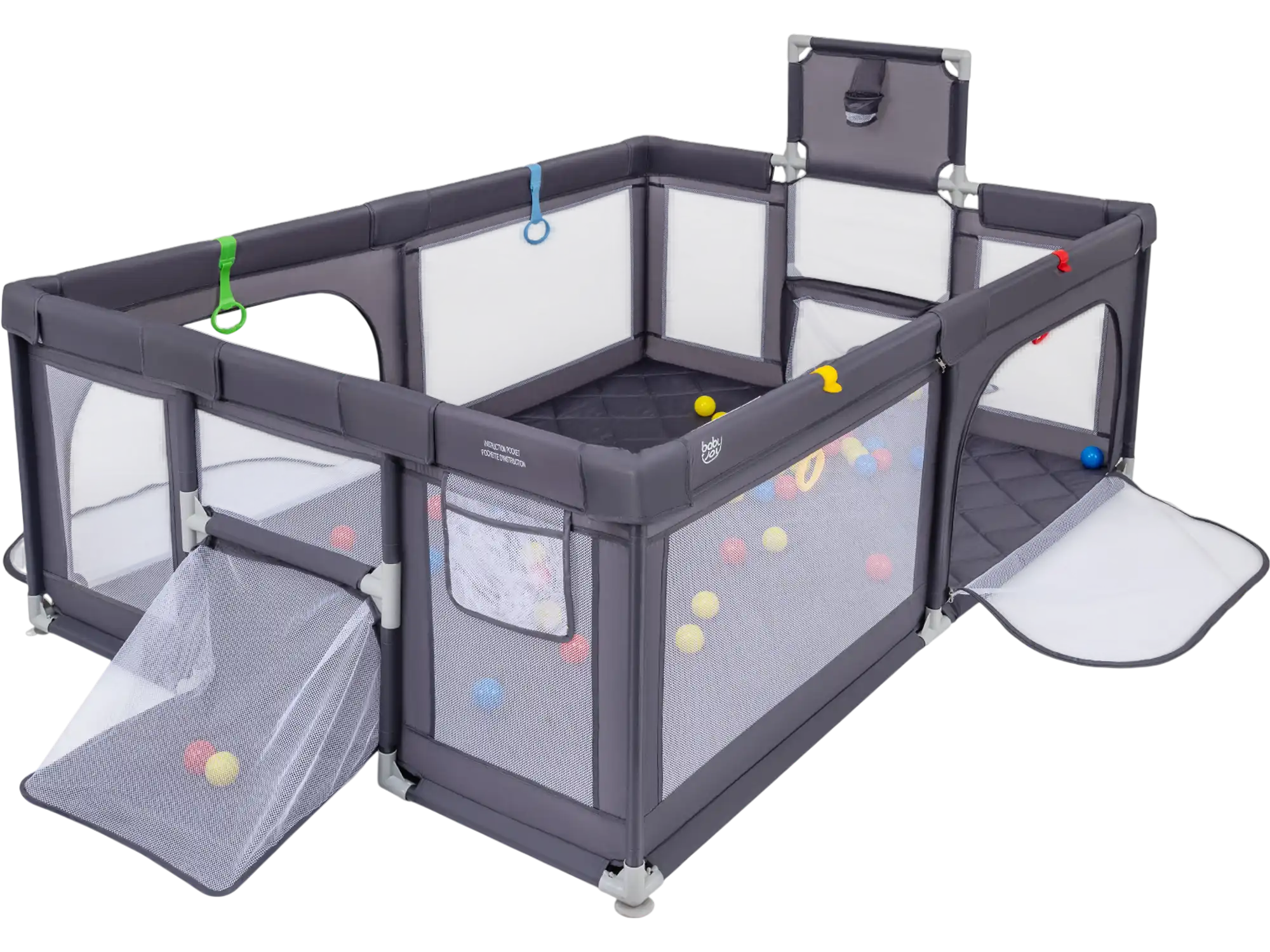 Costway Extra Large Baby Toddler Playpen w/ Basketball Hoop 53375337 New