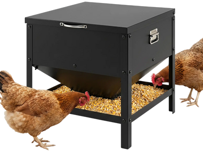 Costway Large Capacity Chicken Feeding Box Openable Lid 46203809 New