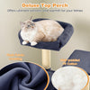 Deluxe top perch with plush fabric covering for ultimate softness, ideal for indoor cats to relax and unwind.