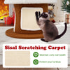 Sisal scratching carpet on a large Christmas cat tree, promoting nail health and protecting furniture for indoor cats.