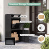 Large black galvanized package delivery box with anti-theft design, featuring mail and parcel drop slots for secure.