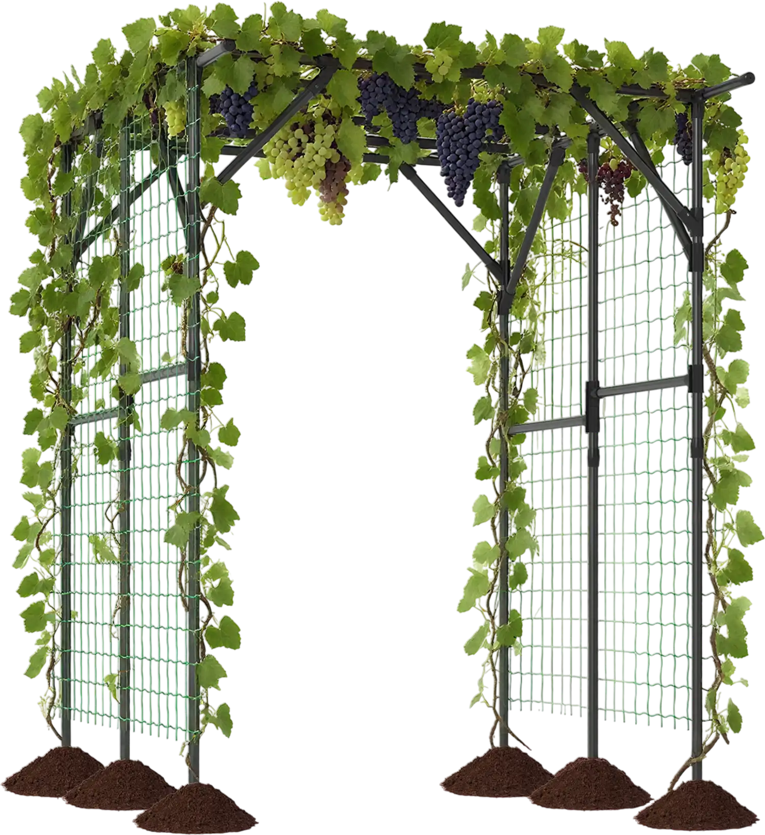 Costway Large Garden Arch Trellis Climbing Plants Outdoor Grape Vine Support 57333783 New