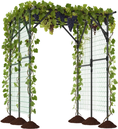 Costway Large Garden Arch Trellis Climbing Plants Outdoor Grape Vine Support 57333783 New