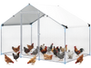 9.8 x 6.7  Feet Large Metal Chicken Coop with Waterproof Cover
