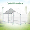 Large metal chicken coop dimensions with waterproof cover, featuring a galvanized steel frame and spacious interior for.
