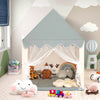 Kids Large Play Castle Fairy Tent with Mat-Beige - Gallery View 1 of 9