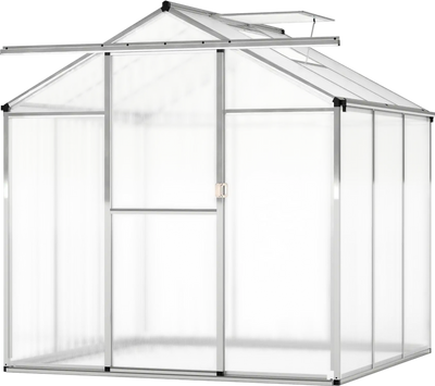Costway Large Walk-in Greenhouse w/ Rain Gutters & Polycarbonate Panels 298734516 New