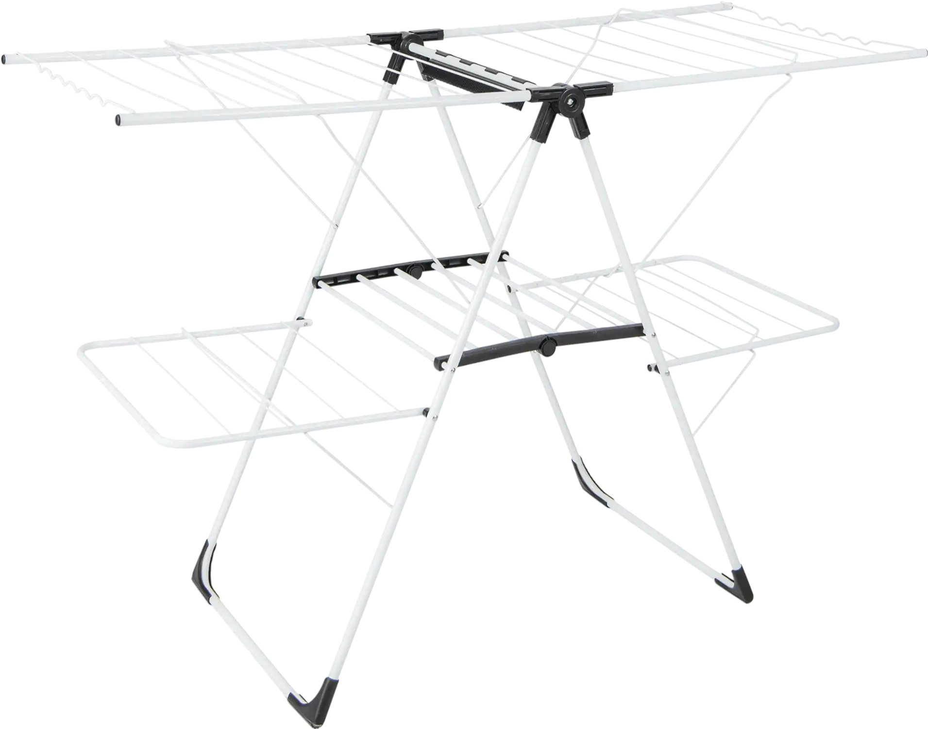 Costway 2-Level Laundry Clothes Drying Rack Height Adjustable Wings 61789432 New