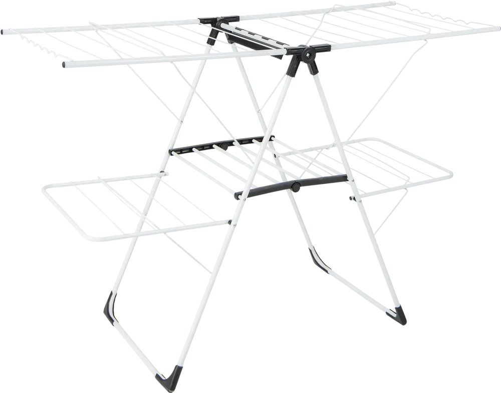 2-level Laundry Drying Rack with Height Adjustable Wings
