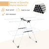 2-level laundry drying rack with height adjustable wings, rustproof metal, and foldable design for indoor or outdoor.