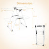 2-level laundry drying rack with adjustable wings, sturdy metal frame, and foldable design for indoor or outdoor use.