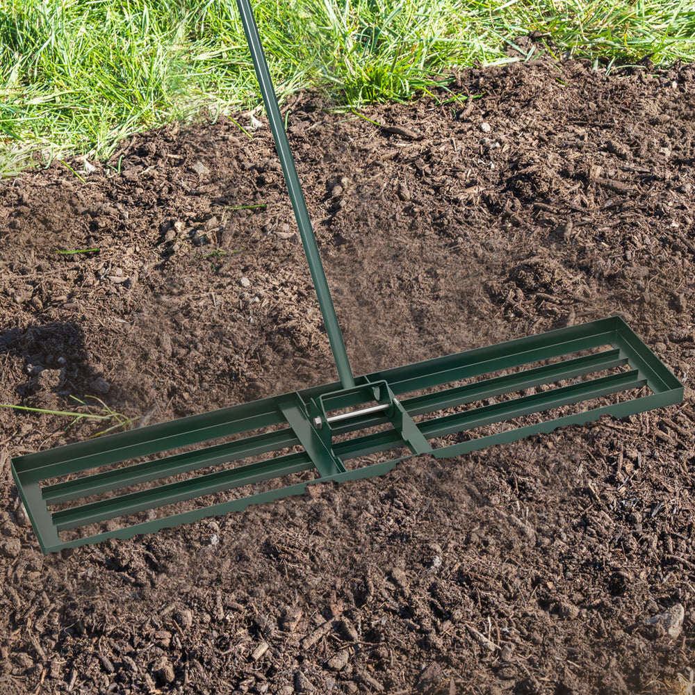 Lawn Leveling Rake 46 x 10 Inch Heavy Duty Lawn Level Tool for Soil-Green - Gallery View 1 of 9