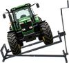 Lawn mower lift jack with heavy-duty metal construction, adjustable height, and foldable design for easy storage.
