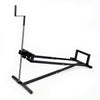 Lawn mower lift jack in black, featuring heavy-duty metal construction and adjustable height for easy maintenance and cleaning.