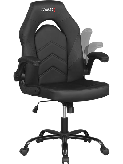 Costway Ergonomic Leather Office Computer Desk Chair Flip-up Armrests 91600765 New