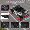 Licensed Audi Kids Ride On E-tron Racing Car in gray with dual lockable doors and safety belt for secure driving.