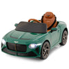 Green licensed Bentley Bacalar kids ride-on car with remote control, LED lights, and safety features for fun driving.
