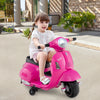 Kids Ride on Motorcycle Licensed Vespa with LED Headlight and Horn Sound-Pink - Gallery View 1 of 10