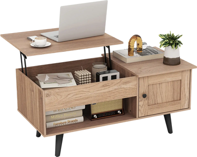 Costway Lift Top Coffee Table with Storage Hidden Compartment 91642357 New