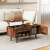 Lift Top Coffee Table with Storage and Hidden Compartment-Rustic Brown - Gallery View 1 of 11