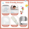 Vertical lifting baby bed rail with cute elephant pattern, durable Oxford cloth, and removable cover for easy cleaning.