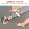 Vertical lifting baby bed rail with seamless design, adjustable height, and anti-collision sponge for safety.