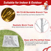 Lighted birch tree set of 3 with bendable branches, realistic bark, and stable base for indoor and outdoor holiday.