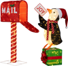Lighted Christmas Decoration Mailbox and Penguin 3D Pre-Lit Xmas Holiday Decoration