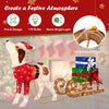 Pre-lit outdoor Xmas dog and sleigh with 170 warm bright lights, perfect for festive porch decoration.