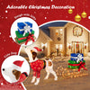 Outdoor pre-lit Xmas dog and sleigh decoration with 170 warm lights, perfect for festive porch and yard displays.