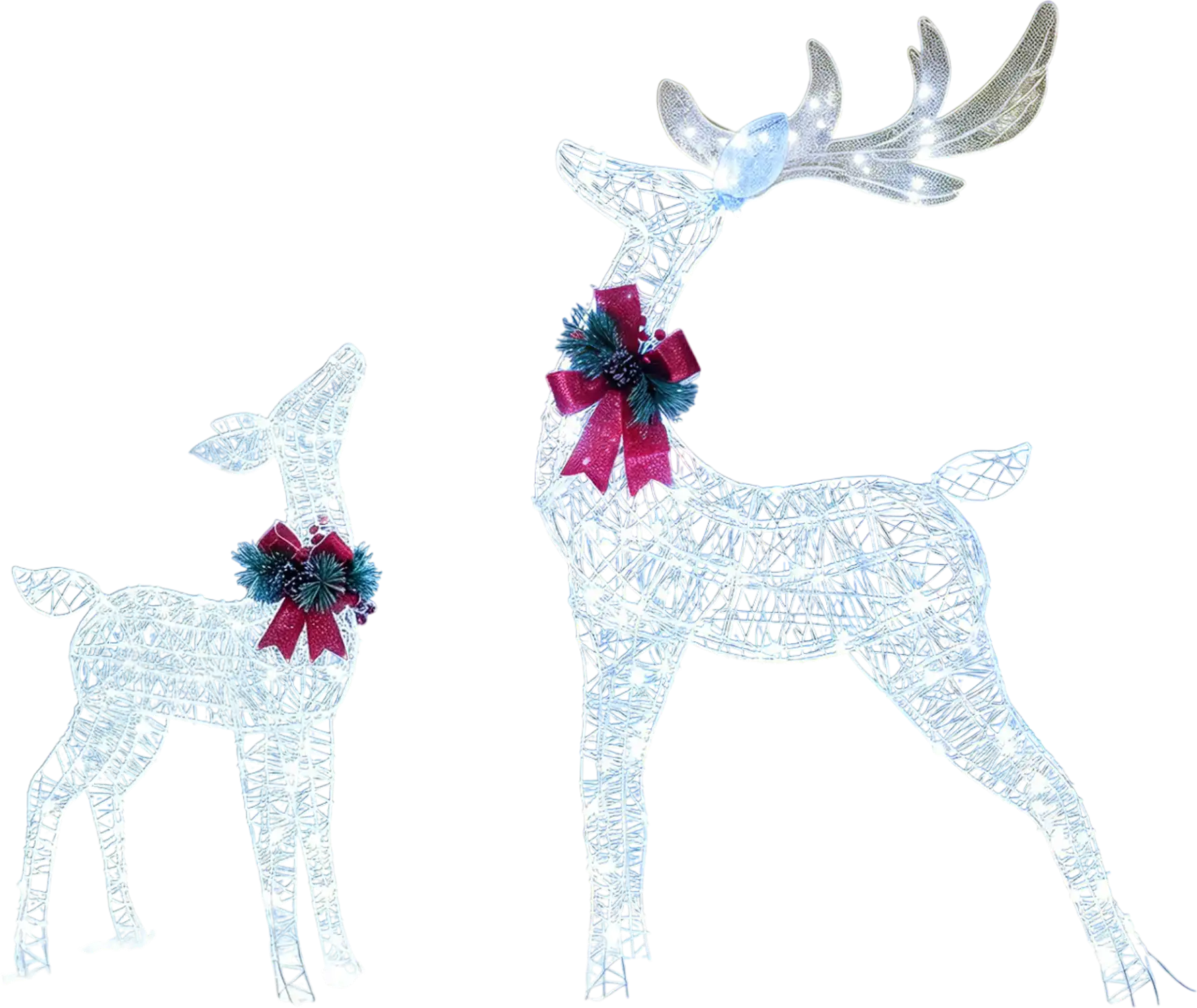 Costway Lighted Christmas Reindeer Decor 170 LED Lights 23226046 New