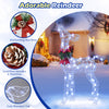 Lighted Christmas reindeer decoration features 170 cold white LED lights, vivid antlers, and a festive bow for outdoor display.
