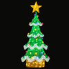 Lighted 3D Christmas tree with 34 colorful strawberry bulbs and star topper, perfect for indoor and outdoor festive.