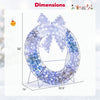 Lighted Christmas wreath decoration features 332 LED lights and 88 festive balls, perfect for holiday cheer anywhere.