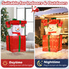 Lighted snowman in a large gift box with 100 warm LED lights, perfect for indoor and outdoor Christmas decoration.