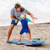 Lightweight body board with EPS core and XPE deck, perfect for kids and adults enjoying beach activities.