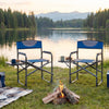 Lightweight Folding Camping Chair with Side Table-Blue - Gallery View 1 of 9