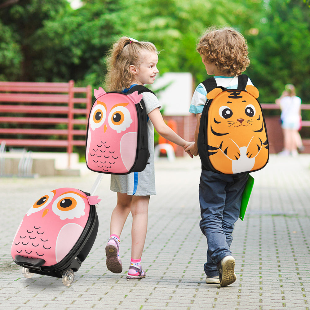 Lightweight and Portable Rolling Suitcase for Children-Pink - Gallery View 1 of 10