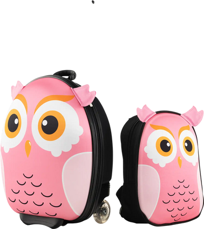Costway Kids Rolling Suitcase Lightweight Portable Children 47296813 New
