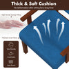 Blue linen accent chair showcasing a thick, soft cushion and ergonomic design for maximum comfort and support.