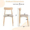 Modern dining chair with padded seat and curved back, oak legs, covered in soft linen fabric, ideal for dining rooms.