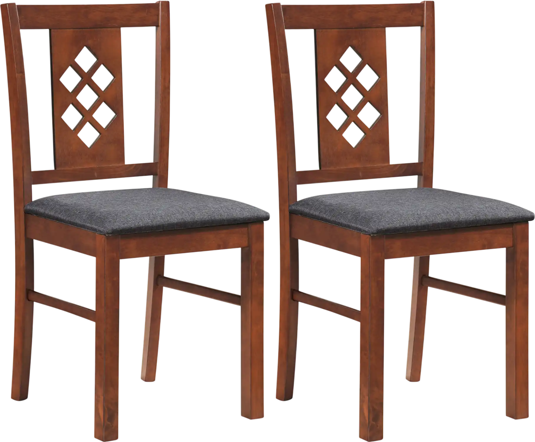 Costway Linen Upholstered Wood Frame Dining Chairs Set of 2 94163037 New