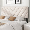 Linen Upholstered Headboard for Full and Queen Size Bed Frames-Beige - Gallery View 1 of 9