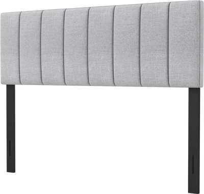 Costway Linen Upholstered Adjustable Width Headboard 87624519 New