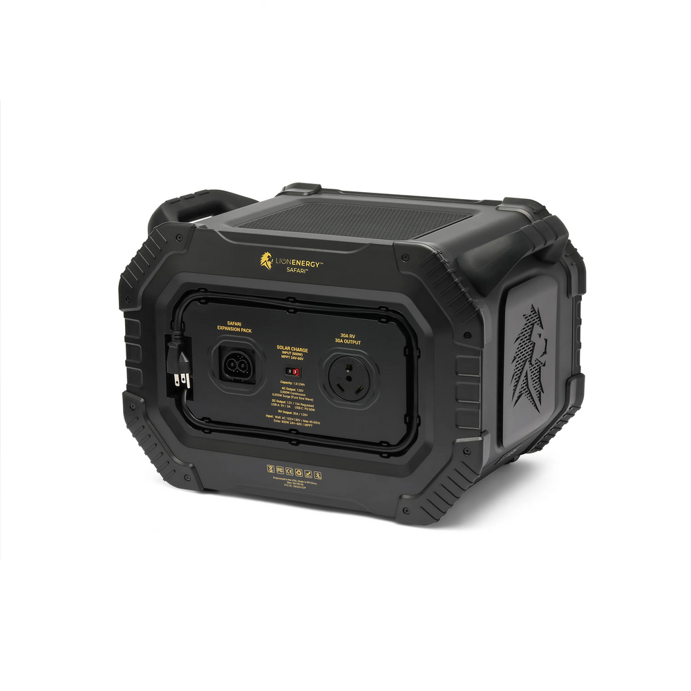 Lion Energy Safari 3000W/1612Wh Solar Generator with LiFePO4 Battery RFB