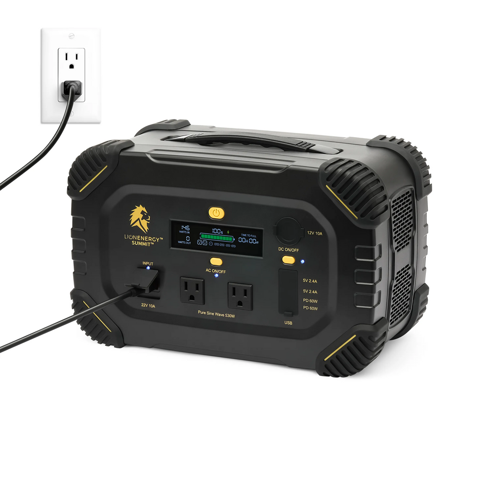 Lion Energy Summit 665Wh/530W Solar Generator Pure Sine Wave RFB